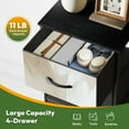 thumbnail image 5 of 4 Drawer Vertical Storage Dresser Abstract neutral art Hand acrylic delicate colors Aesthetic texture with Wood Top Fabric Pull Drawers, 5 of 8