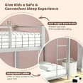 thumbnail image 5 of Gymax Twin Over Twin Low Metal Bunk Bed with Ladder Guardrails for Teens Adults Silver, 5 of 10