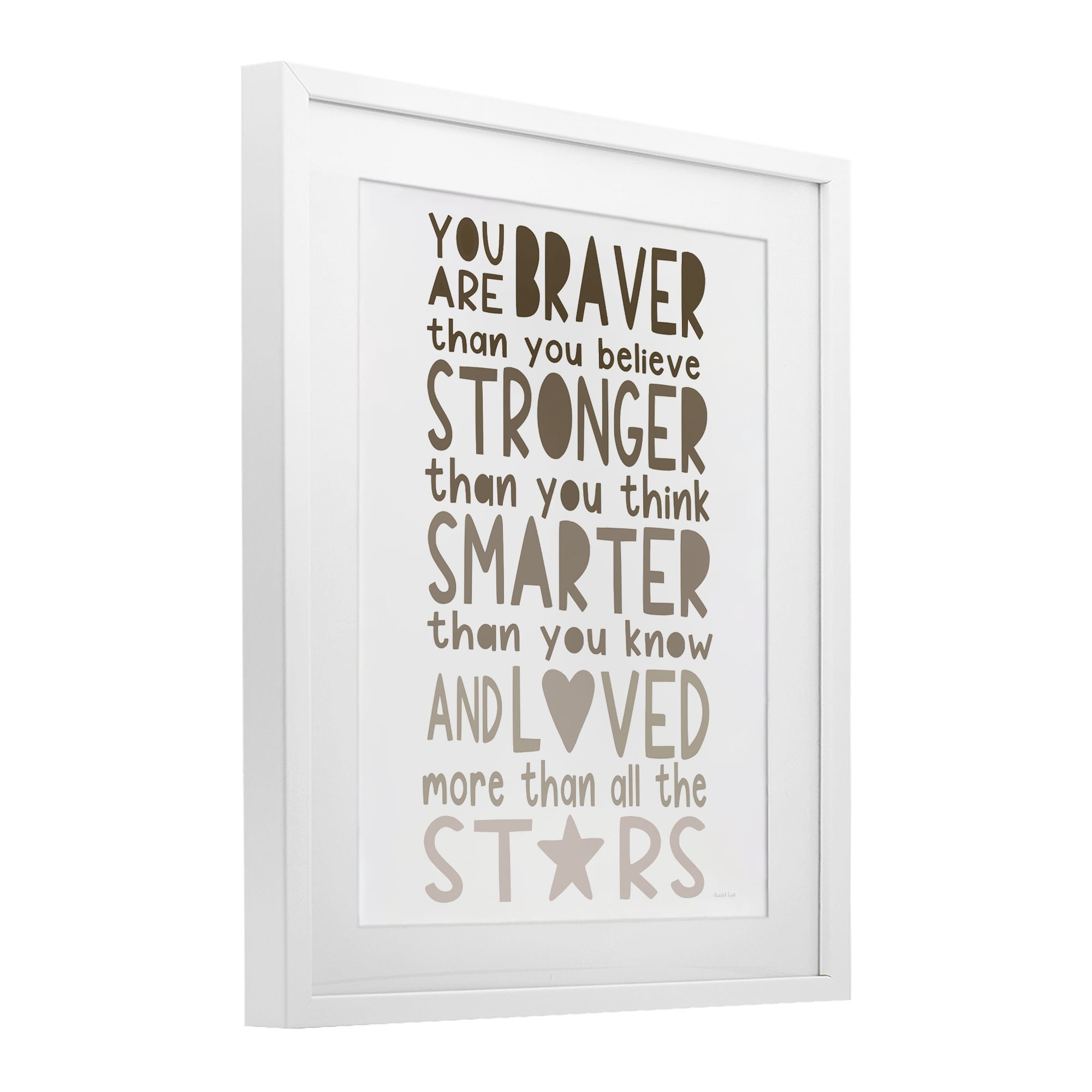 Stupell Industries Loved More Than The Stars White Framed Print Under Glass, design by Elizabeth Tyndall