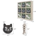 thumbnail image 4 of Parisloft Cute Animal Cat Themed Wood Tic Tac Toe Board Game Wood Tabletop Decor -11.75 x 11.75 Inch, 4 of 8