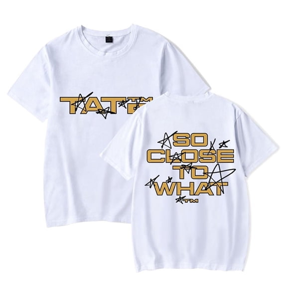 YUEMAO Tate Mcrae So Close To What Stars Men's and women's fashionable round neck short sleeved casual T-shirt