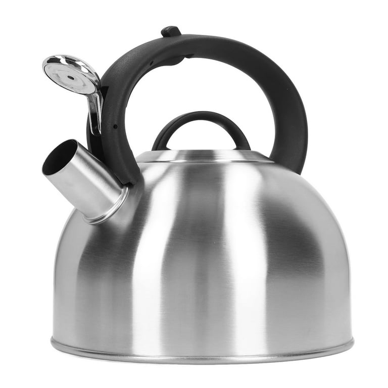Rorence 3.5-Quart Stainless Steel Whistling Tea Kettle - Black