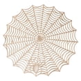 thumbnail image 2 of 15 Inch Halloween Round Placemat, Hollow Out Decorative Table Mat, Beige Spider Web Style Table Centerpiece for Halloween Dinner Party, Kitchen Dining Table, Bar, Cafe and Holiday Home Decor, 2 of 8