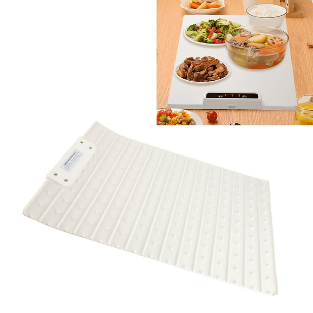 Plateau Chauffant Électrique Pliable avec Température Réglable, Zone de Chauffage Ultra Grand, Contrôle à Écran Tactile, Chauffage Rapide et Isolation pour Buffets, Restaurants, Famille