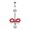Clear/Red, variant on Infinity Dazzle 14G Surgical Steel Belly Button Ring, Fuchsia