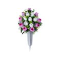 thumbnail image 4 of Ovzne Peacock Roses Artificial Flower Bouquet for Cemetery Holiday Memorial Decoration, 4 of 6