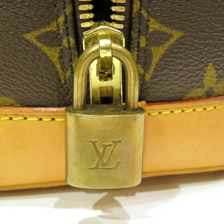 Louis Vuitton LV Monogram Alma PM Bowler Hand Bag Brown Black