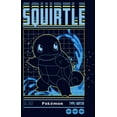 thumbnail image 2 of Men's Pokemon Squirtle Retro Grid  Graphic Tee Navy Blue Small, 2 of 5