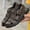 Dark Brown, variant on Men's Closed-Toe Leather Outdoor Sandals, Adjustable Strap Casual Hiking Sandals for Summer