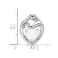 thumbnail image 3 of Sterling Silver Mother and Child Pendant Necklace with Lab-Created Opal and Chain, 3 of 4