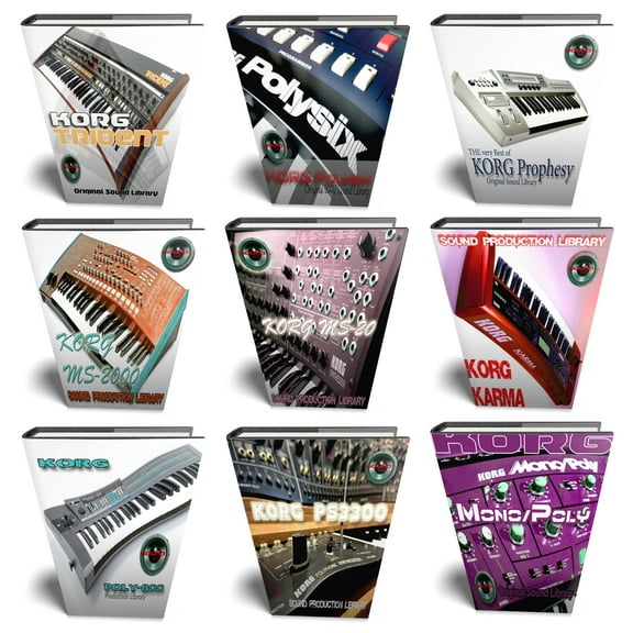 KORG Analog Monster MEGA Bundle - 9 Large original WAVE Samples/Loops Libraries. Download only!