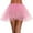 Pink, variant on KIHOUT Plus Size Skirt For Women Womens High Quality Pleated Gauze Short Skirt Adult Dancing Skirt 3 Layered