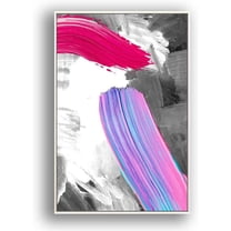 IDEA4WALL Framed Canvas Wall Art Brush Color Paint Strokes