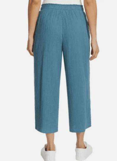 Jessica Simpson Women's Gauze Ankle Pants, Blue, X-Large