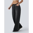 thumbnail image 6 of Women'S Wide Leg Jeans High Waisted Stretchy Straight Leg Jeans Trendy Loose Denim Pants Black XXL, 6 of 8