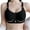 Black, variant on Aoochasliy Wireless Bras for Women Push Up Trendy Solid Color Comfortable Hollow Out Bra Underwire Bras No Rims