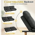 thumbnail image 4 of Furmax Futon with Five Angles Adjustable Armrests and Adjustable Backrest Futon Sofa Couch for Small Spaces Living Room Office,Leathaire Black, 4 of 7