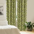 thumbnail image 2 of Ambesonne Skull Curtains, Scary Concept Design, Pair of 28"x84", Green Pale Green Beige, 2 of 5