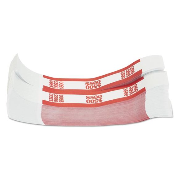 500 & 5 Dollar Bills Currency Strap, Red