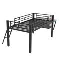 thumbnail image 6 of Gaming mid loft bed with desk, LED, Twin, Black, 6 of 7