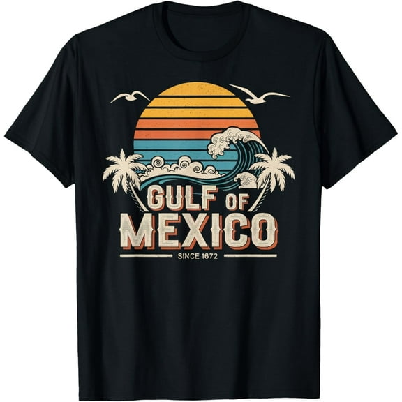 Gulf of Mexico Since 1672 Retro Vintage Beach T-Shirt