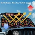 thumbnail image 5 of Uorisanigo Windshield Sun Shade Sunshade Compatible with Jeep Wrangler TJ JK JKU 1997-2018 Heat Shield Colorful Dog Paws Print Sun Visor Mat Blocks Sunlight Heat UV Rays, 5 of 7
