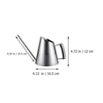 thumbnail image 2 of KONTONTY 1Pcs Silver Long Spout Watering Pot for Indoor Plants 9.3x4.7in Stainless Steel, 2 of 7