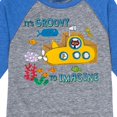 thumbnail image 3 of Pete The Cat - Its Groovy To Imagine - Toddler And Youth Raglan Graphic T-Shirt, 3 of 7