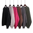 thumbnail image 4 of Sudadera con capucha de algodón de alta calidad con cuello redondo lavado antiguo de gran tamaño para hombre, 4 of 4
