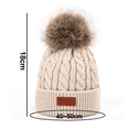 thumbnail image 2 of Gorro holgado de punto trenzado para bebé, gorro de esquí para niñas y niños, 2 of 5
