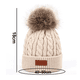 thumbnail image 2 of Gorro holgado de punto trenzado para bebé, gorro de esquí para niñas y niños, 2 of 5
