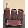 thumbnail image 1 of Samimport-2011 Juego de accesorios de baño Shiny Lush de 4 piezas de cerámica morada, 1 of 1