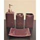 thumbnail image 1 of Samimport-2011 Juego de accesorios de baño Shiny Lush de 4 piezas de cerámica morada, 1 of 1