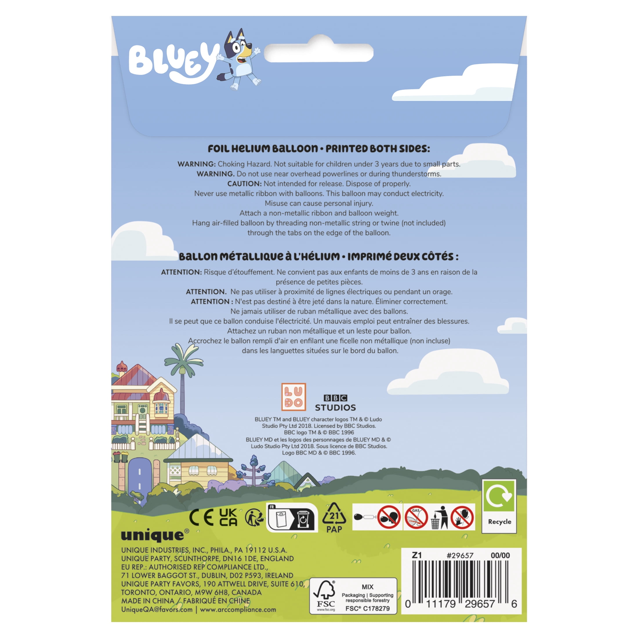 Bluey 1 Count 28IN Shaped Shaped Foil Balloon
