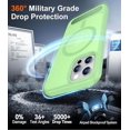thumbnail image 4 of Funda Magnética con Soporte invisible Integrado, Delgada y Fina, para iPhone 12 Pro Max 6.7", Verde Claro, 4 of 7