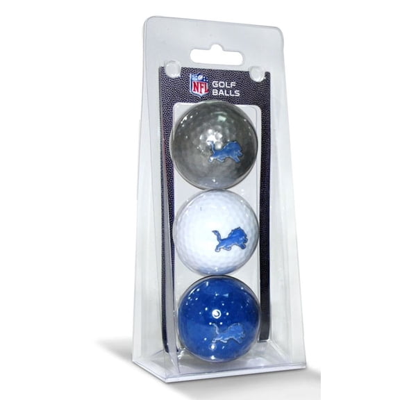 NFL Officially Licensed 3 Pack Golf Balls Team Color Detroit Lions