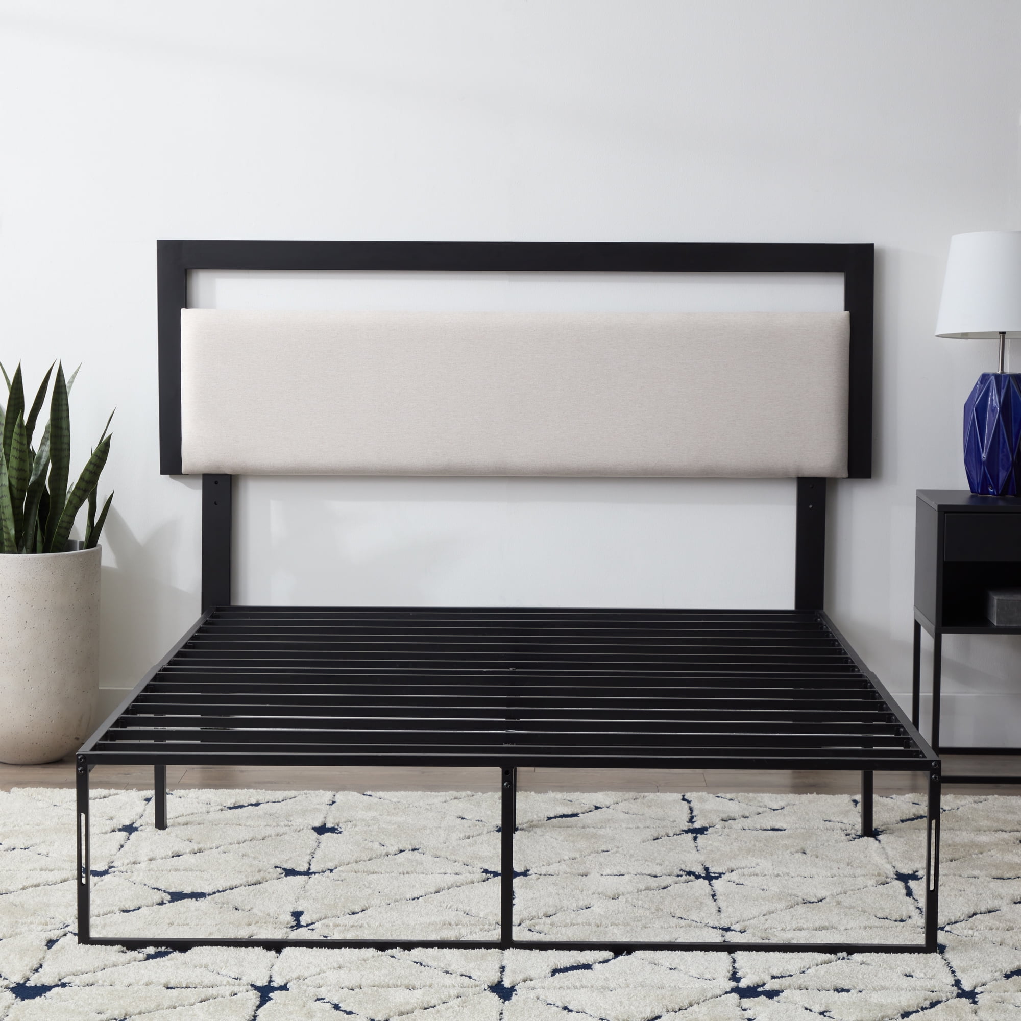 Rest Haven Hampton Open Top Upholstered Headboard, Queen, Oat