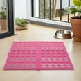 thumbnail image 3 of TABLZONE Pink Plastic Pet Crate Mat Anti-Chew Design Comfortable Resting 3Pcs, 3 of 6