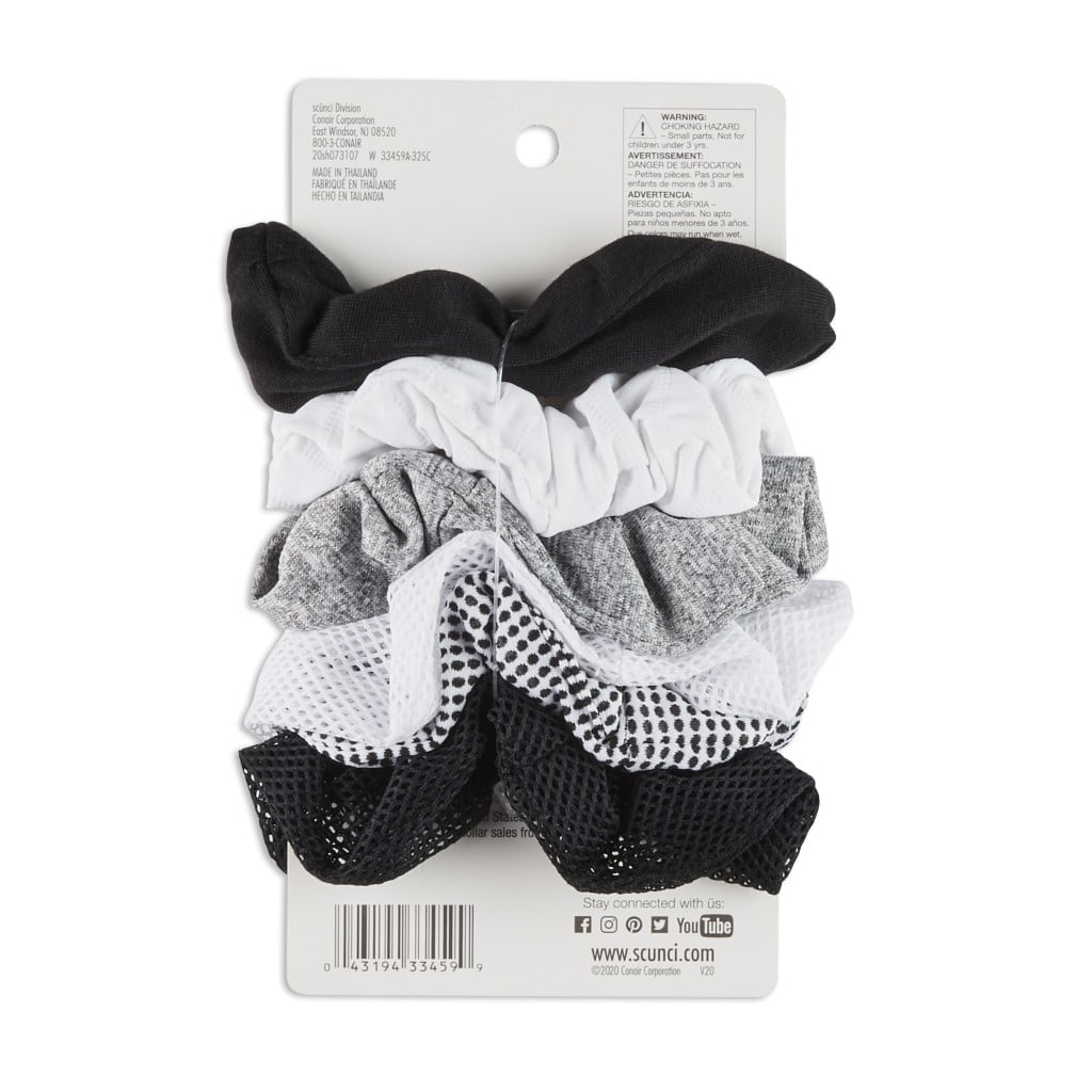 Le Enfant Ribbed Scrunchies Black Le Enfant Ribbed Scrunchies Black