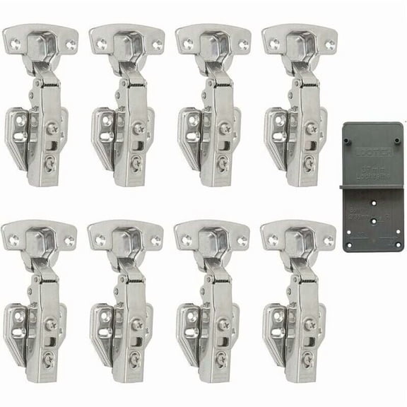 110 Degree Full Overlay Cabinet Hinges with Built-in Damper Self Closing Mechanism Kitchen Door Cabinet Hinge Pack of 8