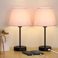 thumbnail image 5 of Table Lamps Set of 2 - Modern Bedside Lamps with Dual USB Charging Ports, Perfect for Bedroom, Living Room, Study, 5 of 19