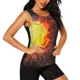 thumbnail image 2 of Lsque Tennis Ball On Fire And Water Printed Workout Tank Tops for Women, Athletic Sports Tank Tops, Compression Sleeveless Dry Fit Shirts,Sleeveless Yoga Shirt-Medium, 2 of 9