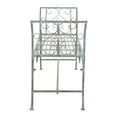 thumbnail image 3 of SAFAVIEH Adina Outdoor Wrought Iron Garden Bench, Antique Green, 3 of 8
