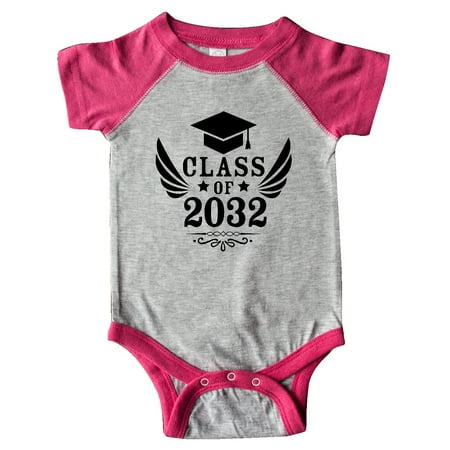 

Inktastic Class of 2032 with Graduation Cap and Wings Gift Baby Boy or Baby Girl Bodysuit