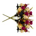 thumbnail image 3 of Ramo de rosas de cristal artificial Ceremonia de banquete de boda Decoración floral de tela de seda rosa falsa, rojo Monstrate HA6935-08B, 3 of 6