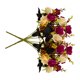 thumbnail image 3 of Ramo de rosas de cristal artificial Ceremonia de banquete de boda Decoración floral de tela de seda rosa falsa, rojo seitruly HA6935-08B, 3 of 6