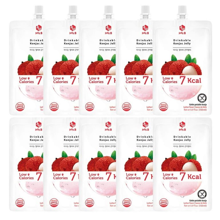 Jayone Drinkable Konjac Jelly 8 Flavors Apple, Mango, Peach