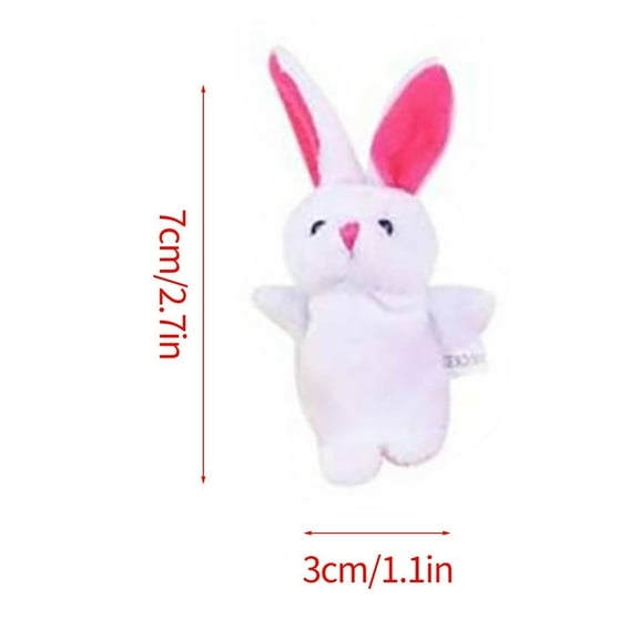 pdqouc 20pcs Cute Rabbit Finger Puppet Cute Soft Velvet Cartoon Human Hand Puppet Toy Toddler Children Baby Toys Gifts Holiday Party Home Room Bed Sofa Decorations Kids Birthday Gifts