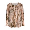 thumbnail image 4 of Cameland Ladies' Casual Printed Button Up Long Sleeved Round Neck Pullover Top, 4 of 5
