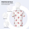 thumbnail image 3 of Lsque Hand Drawn Strawberry Pattern Mens Polo Golf Shirts Funny Graphics Shorts Sleeve Button Shirts Baseball T-shirt-XX-Large, 3 of 7